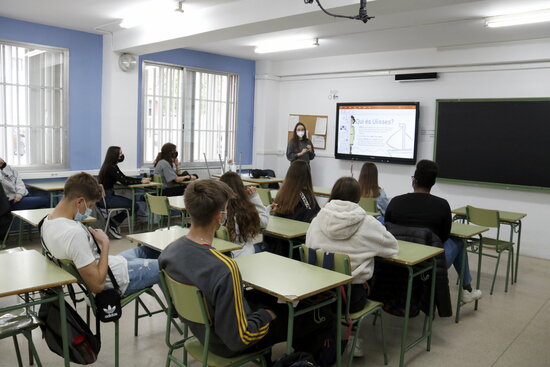 A classroom in Lleida (by Laura Cortés)